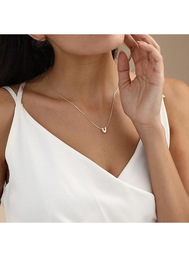 Bubble Gold Letter Necklace for Women, 14K Gold Plated Balloon Initial Necklace – Personalized Bubble Pendant Name Necklace, Dainty Trendy Jewelry, Custom Initial Gold Necklace Gift for Women & Girls - Image 4