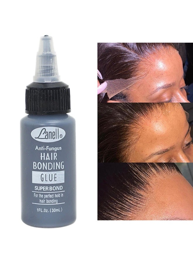 Lanell Anti-Fungus Hair Bonding Glue, Super Bond For The Perfect Hold In Hair, Bonding Hairpiece Wig Hair Extension Gel Anti Allergy, 30ml - Image 1