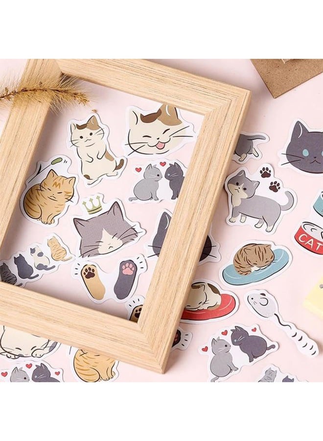 Obujopal 45pcs Cute Cat Scrapbook Stickers for Water Bottle, Bullet Journal, DIY Decoration, Planners, Suitcase, Diary, Notebooks, Album, Laptop, Phone Cases, and Art Crafts - Image 2