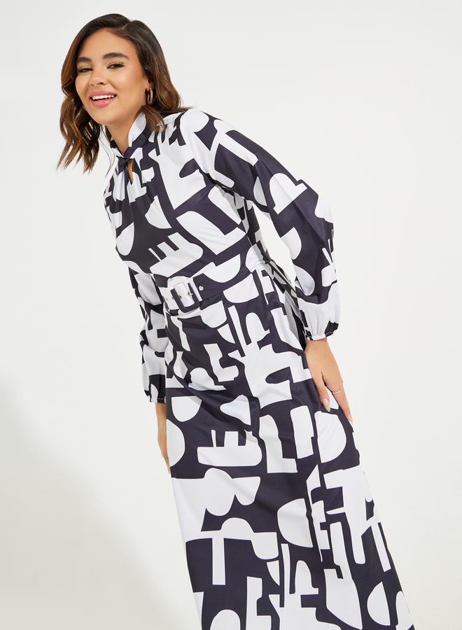 Styli Abstract Print Dress  - Image 5