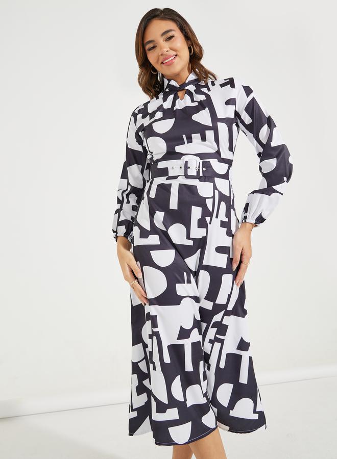 Styli Abstract Print Dress  - Image 2