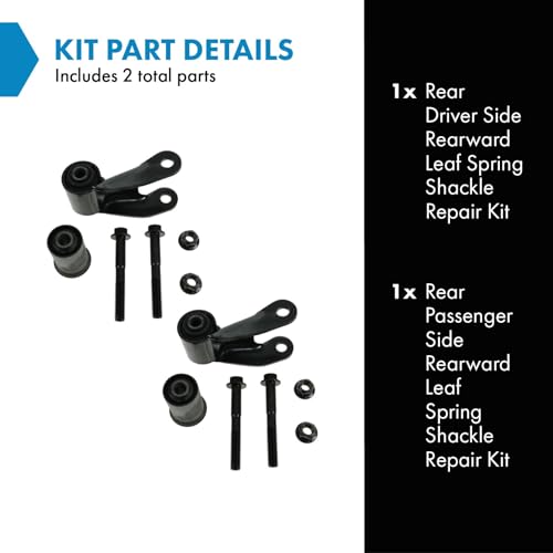 TRQ Rear Leaf Spring Shackle Repair Kit Pair Set for Chevy C/K GMC Pickup Truck - Image 2