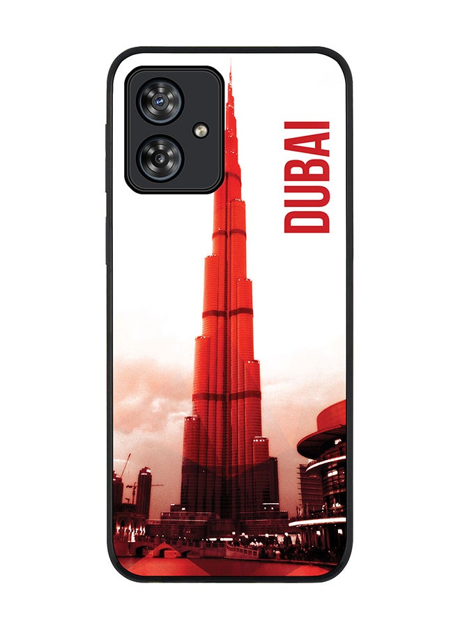 Stylizedd Rugged Black edge case for Motorola Moto G54 / Motorola Moto G54 Power / Motorola Moto G64 5G, Slim fit Flexible Thin Cover - Dubai - The Burj  - Image 1