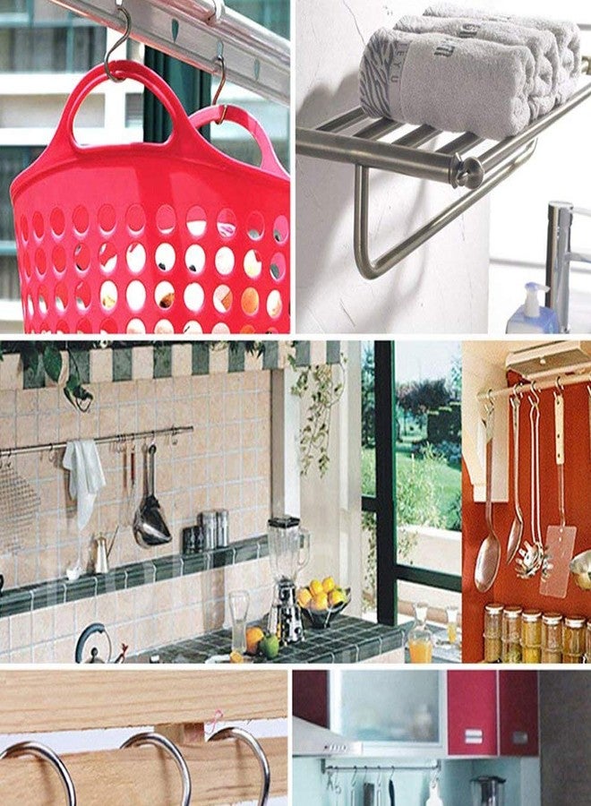 Aubcee 20 Pack 3.5" Hooks S Shaped Hanging Hooks Stainless Steel Metal Hangers Hanging Hooks Kitchen,Closet,Bathroom,Work Shop,Garden,Outdoor etc. - Image 5