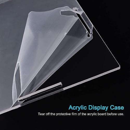 HEYJOY Clear Acrylic Display Case for Mini Funko Pop Figures with Light, 2 Layer Storage Cabinet Shelf Showcase for Toys Mini Figures Collectibles Rock Stone Crystals, Wooden Black Finish 10.2x4.7x11.4inch - Image 4
