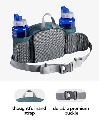 WATERFLY Fanny Pack Waist Bag: Fannie Pack 2 Water Bottle Holders Lumbar Belt Hiking Walking Running Jogging Camping Large Woman Man (Bottle Not Included) - Image 5