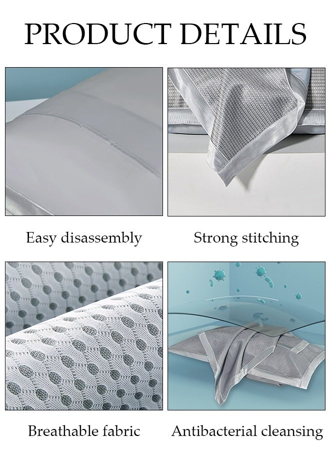 DUNISO Cooling Pillow Case,1pcs  Cooling Pillow Cases Luxury Soft Pillow Covers Breathable Ice Silk for Hot Sleepers Hair and Skin Friendly, Gift for Hot Sleepers in Summer,48 x 74 cm  - Image 2