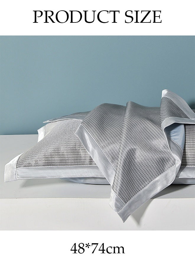 DUNISO Cooling Pillow Case,1pcs  Cooling Pillow Cases Luxury Soft Pillow Covers Breathable Ice Silk for Hot Sleepers Hair and Skin Friendly, Gift for Hot Sleepers in Summer,48 x 74 cm  - Image 3