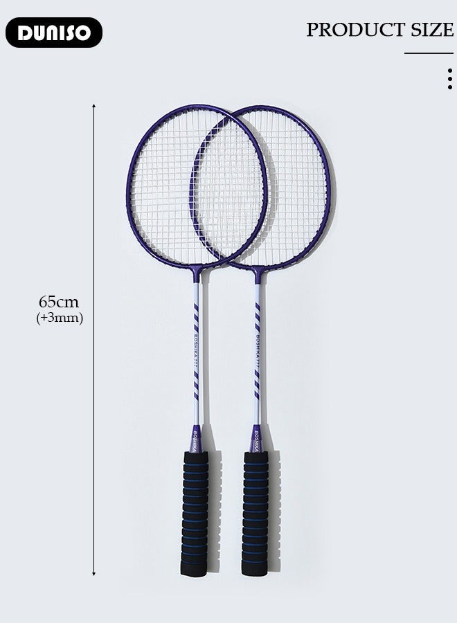 DUNISO Beginner's Badminton Racket Set with 3 Shuttlecocks & Carrying Bag - Image 4