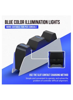 Honcam PS5 Charging Station USB Type C PS5 Charger Stand with LED Indicator  - Image 3