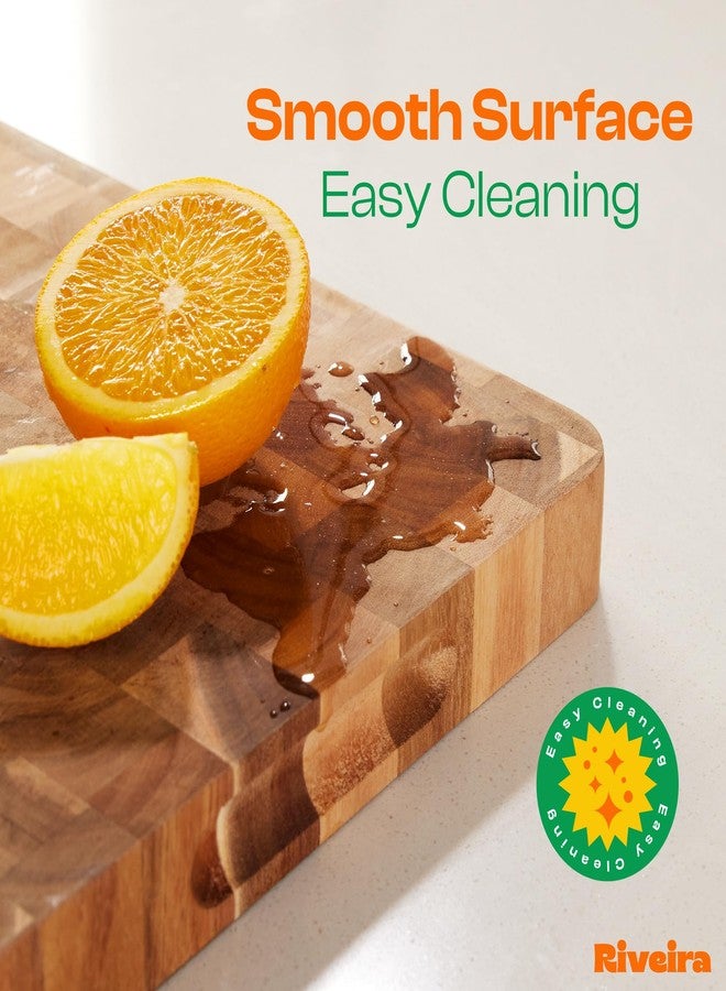 Riveira Acacia Wood Cutting Board Gourmet Acacia Grandeur: 12 x 10 Wooden Chopping Board Natural Wooden Cutting Boards For Kitchen Decorative Innovative Juice Grooves - Image 4