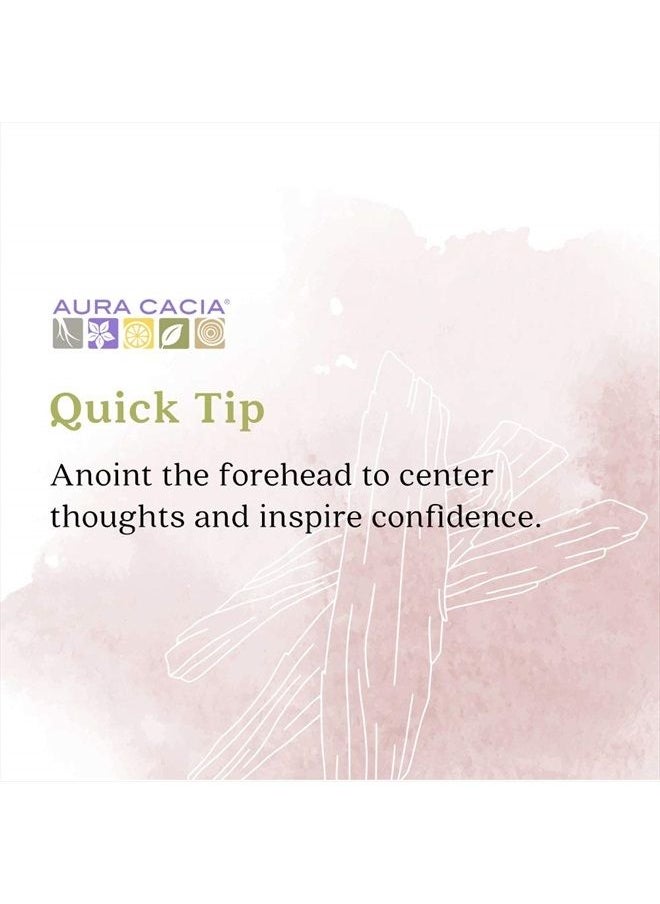 Aura Cacia Sandalwood Essential Oil in Jojoba Oil, 0.5 fl. oz., Woodsy, Balsamic-like Aroma For Skin Care & Centering  - Image 5