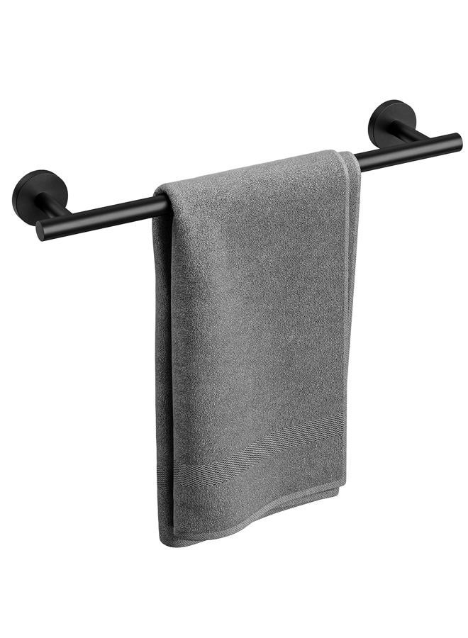 Bubxo Matte Black Towel Bar, 18 Inch Bathroom Towel Rack, Towel Holder Wall Mounted, Thicken SUS304 Stainless Steel Towel Rod Modern Home Decor (Total Length 20-Inch) - Image 1