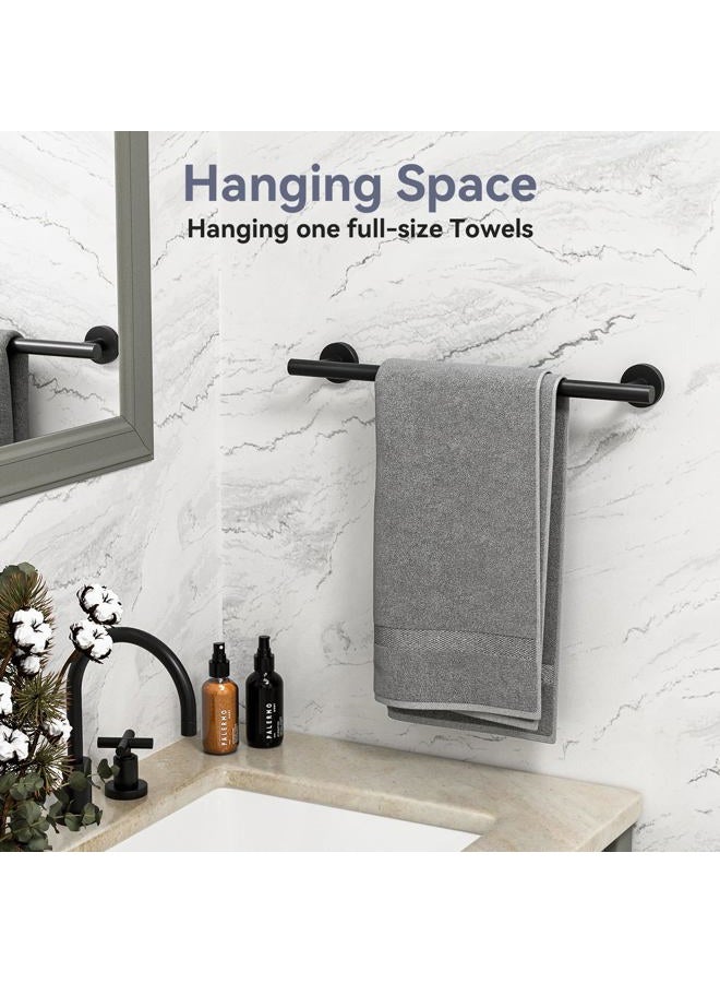 Bubxo Matte Black Towel Bar, 18 Inch Bathroom Towel Rack, Towel Holder Wall Mounted, Thicken SUS304 Stainless Steel Towel Rod Modern Home Decor (Total Length 20-Inch) - Image 5