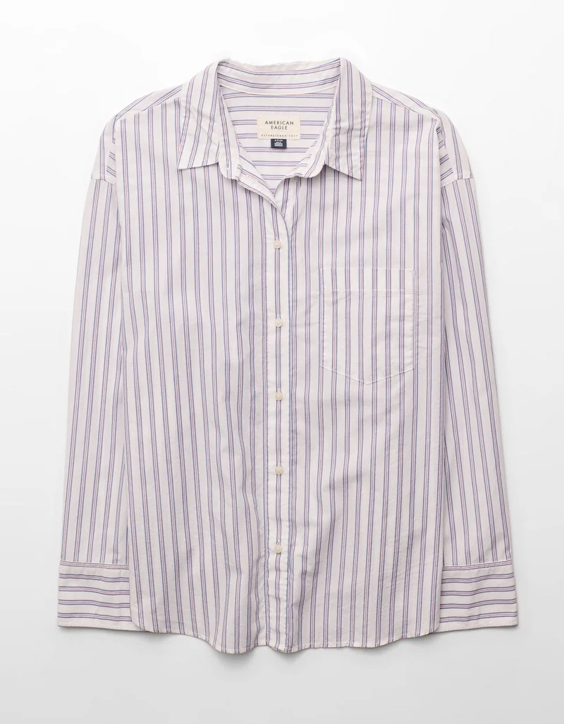American Eagle AE Poplin Button-Up Shirt