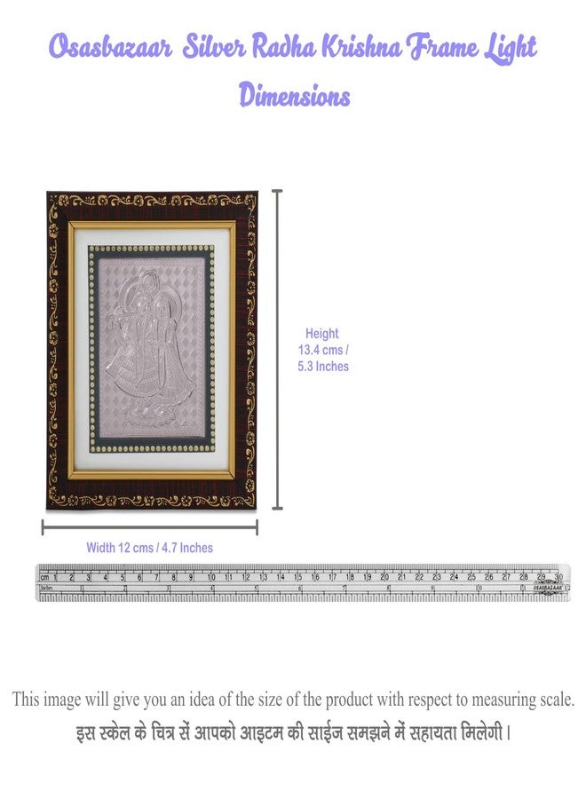 Osasbazaar Pure Silver Radha Krishna Photo Frame - 99% Purity Certified - Image 3
