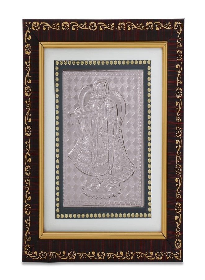 Osasbazaar Pure Silver Radha Krishna Photo Frame - 99% Purity Certified - Image 1