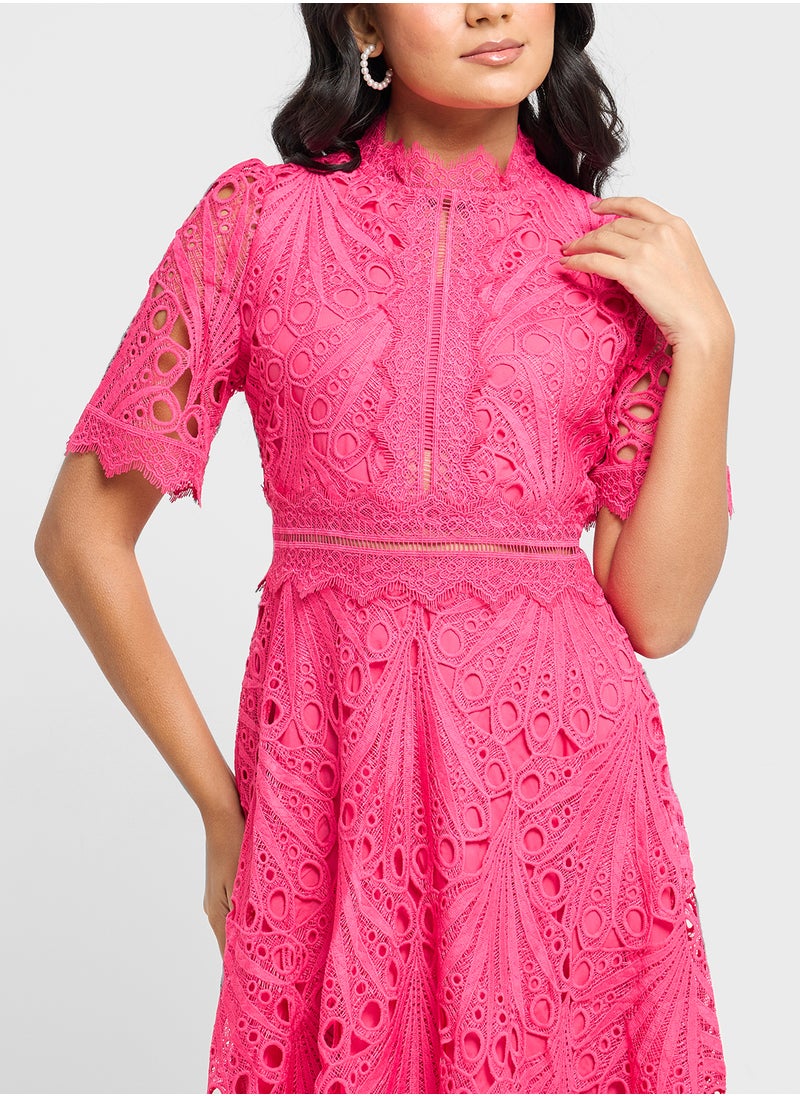 ELLA Lace A-Line Dress  - Image 3