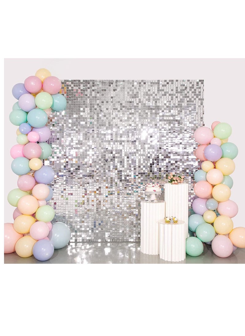 24pcs/Set Silver Shimmer Wall Backdrop Panel Glitter Bling Sequins Photo Backdrops Sheets Decor for Birthday Wedding Anniversary Engagement Bridal Shower Graduation Party - pzsku/Z8D1FBA9AC6614A6E7944Z/45/_/1691057102/41e5c263-22a3-4a0a-99ed-aadd5ec4e914