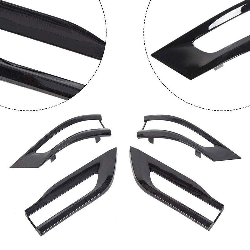 sportuli Gloss Black Tail Light Trim Bezel Kit Replacement for 2014-2021 Jeep Grand Cherokee - Image 4