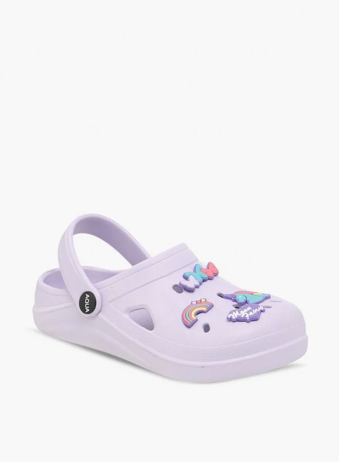 Aqua Jibbitz Charm Accent Clogs with Backstrap