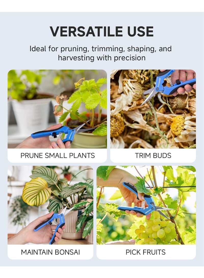 general 2 Pack of Small Garden Snips with Micro Tip - Plant Clippers of High Cutting Efficiency - Image 2