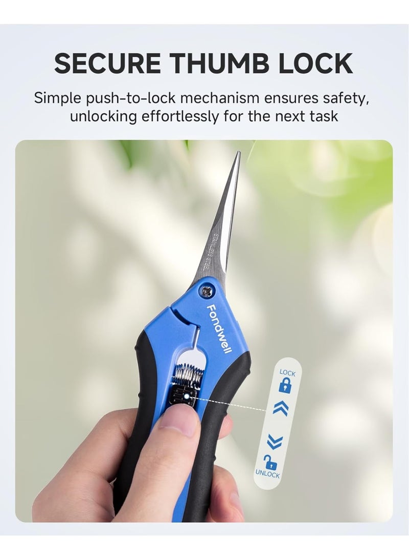 general 2 Pack of Small Garden Snips with Micro Tip - Plant Clippers of High Cutting Efficiency - Image 5