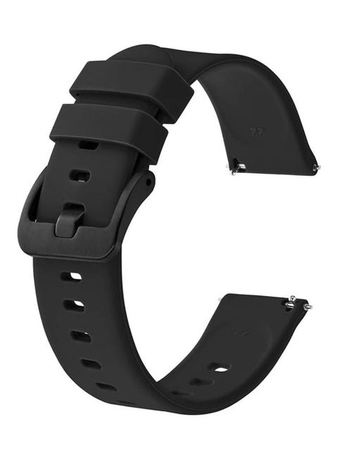 22mm Silicone Watch Bands – Slim, Comfortable Strap with Quick Release for Easy Replacement (Black)