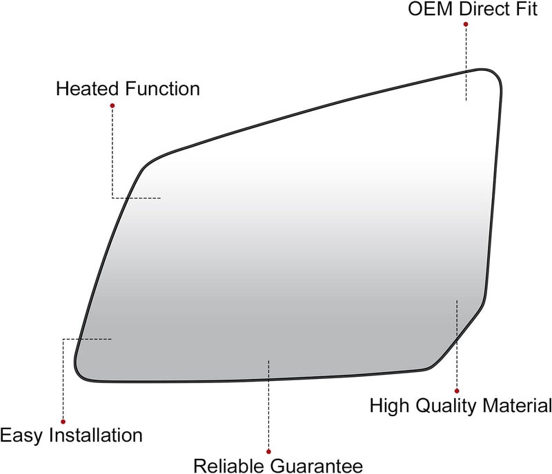 ISEYEC Left Driver Side Heated Mirror Glass - Image 3