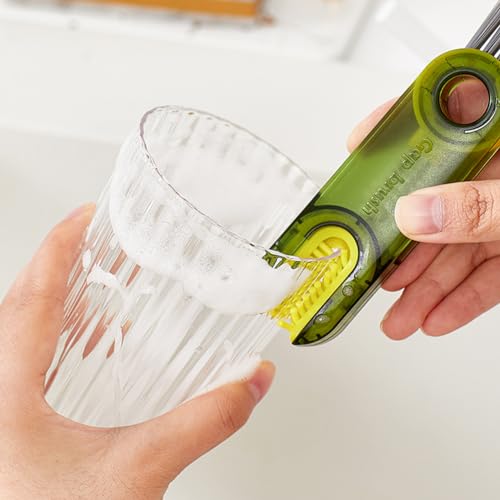 Bowiemall Cup Lid Gap Cleaning Brush Multifunctional 3 in 1 Cup Crevice Cleaning Tools Bottle Cleaner Brush for Bottles Glass - Image 5