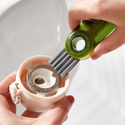 Bowiemall Cup Lid Gap Cleaning Brush Multifunctional 3 in 1 Cup Crevice Cleaning Tools Bottle Cleaner Brush for Bottles Glass - Image 4