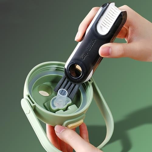 Bowiemall Cup Lid Gap Cleaning Brush Multifunctional 3 in 1 Cup Crevice Cleaning Tools Bottle Cleaner Brush for Bottles Glass - Image 2