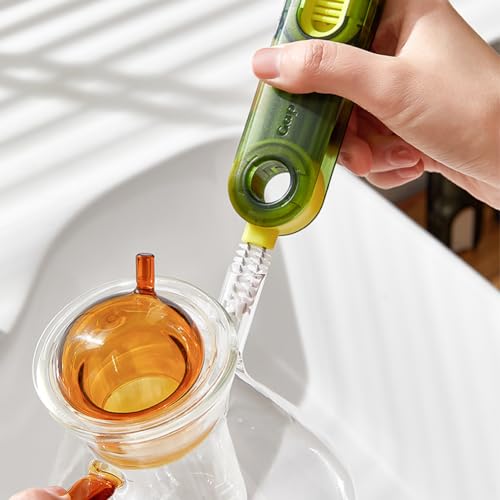 Bowiemall Cup Lid Gap Cleaning Brush Multifunctional 3 in 1 Cup Crevice Cleaning Tools Bottle Cleaner Brush for Bottles Glass - Image 3