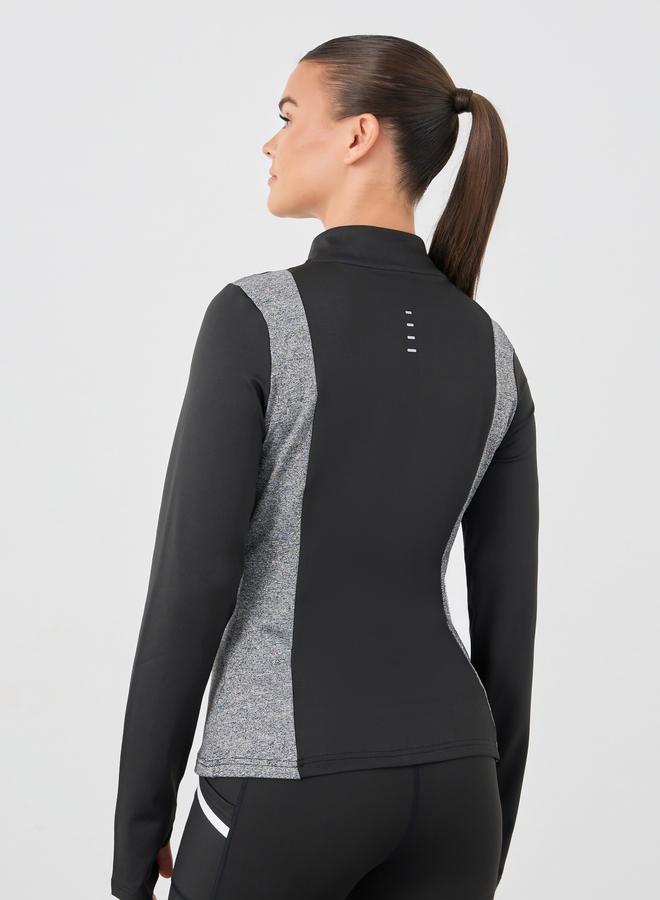 ستايلي اكتيف سترة بسحاب كامل مع تفاصيل عاكسة وألوان متضاربة - Image 5