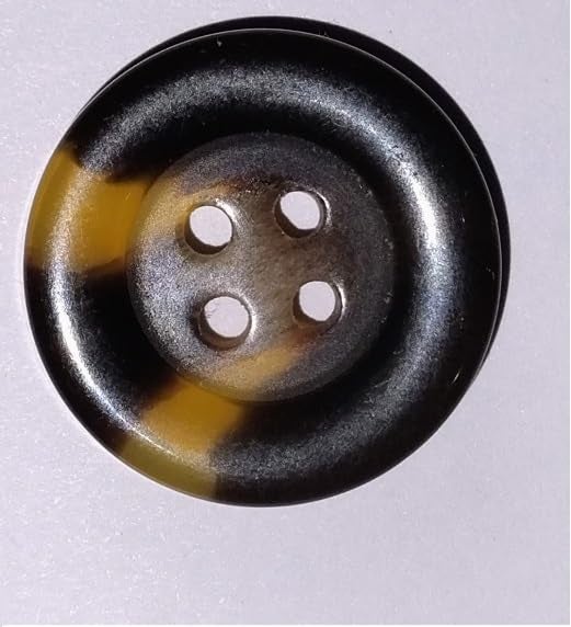 Bhavya Enterprises Bhavya Enterprises Rod Buttons 4 Holes Round Shape Buttons for Sewing Craft and Embroidery Black Brown Pack of 50  - Image 2