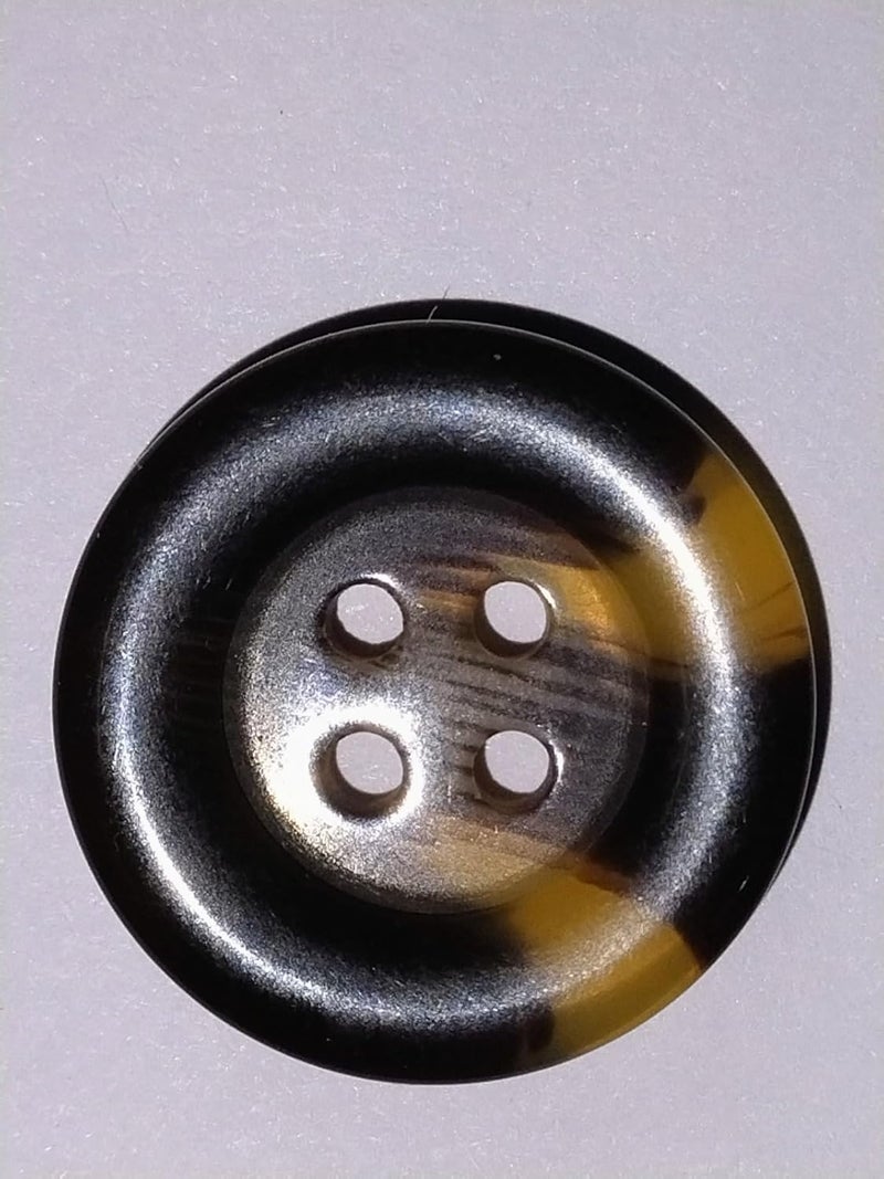 Bhavya Enterprises Bhavya Enterprises Rod Buttons 4 Holes Round Shape Buttons for Sewing Craft and Embroidery Black Brown Pack of 50  - Image 4