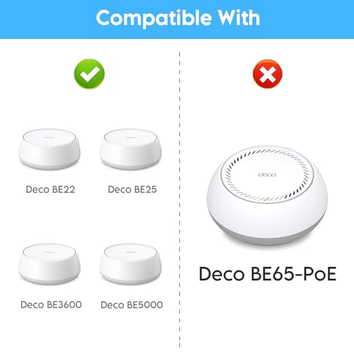 XLTTYWL Deco WiFi 7 Wall Mount Kit, Deco BE23/BE25/BE3600/BE5000 Router Mount Bracket Optimize Space&Cable Management for TP Decos 7 Dual-Band WiFi 7 Mesh Wi-Fi System (White, 3 Pack) - Image 5