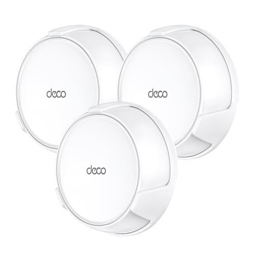 XLTTYWL Deco WiFi 7 Wall Mount Kit, Deco BE23/BE25/BE3600/BE5000 Router Mount Bracket Optimize Space&Cable Management for TP Decos 7 Dual-Band WiFi 7 Mesh Wi-Fi System (White, 3 Pack) - Image 1