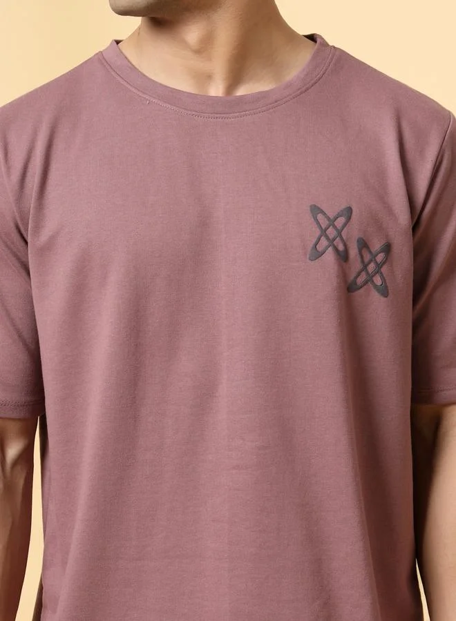 تايك تو تيشيرت بقصة واسعة بطبعة حروف