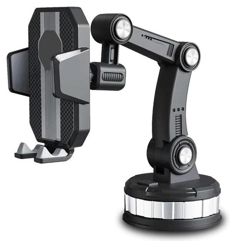 حامل موبايل فائق الامتصاص، حامل موبايل دوار 360 درجة، حامل موبايل للسيارة، حامل موبايل عالمي، حامل موبايل عالمي للوحة عدادات السيارة، حامل موبايل بمشبك حر اليدين - Image 1