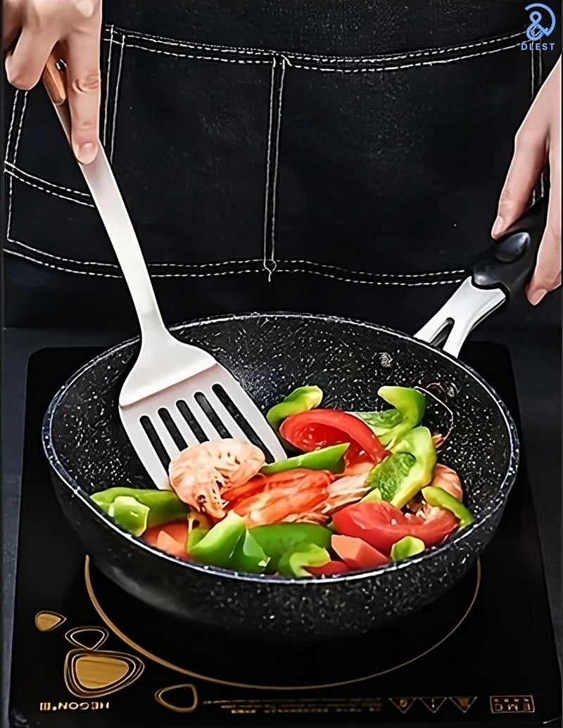 DLEST Slotted Spatula Turner with Durable Wooden Handle, Perfect Turner for Flipping Pancakes and Eggs - Image 5