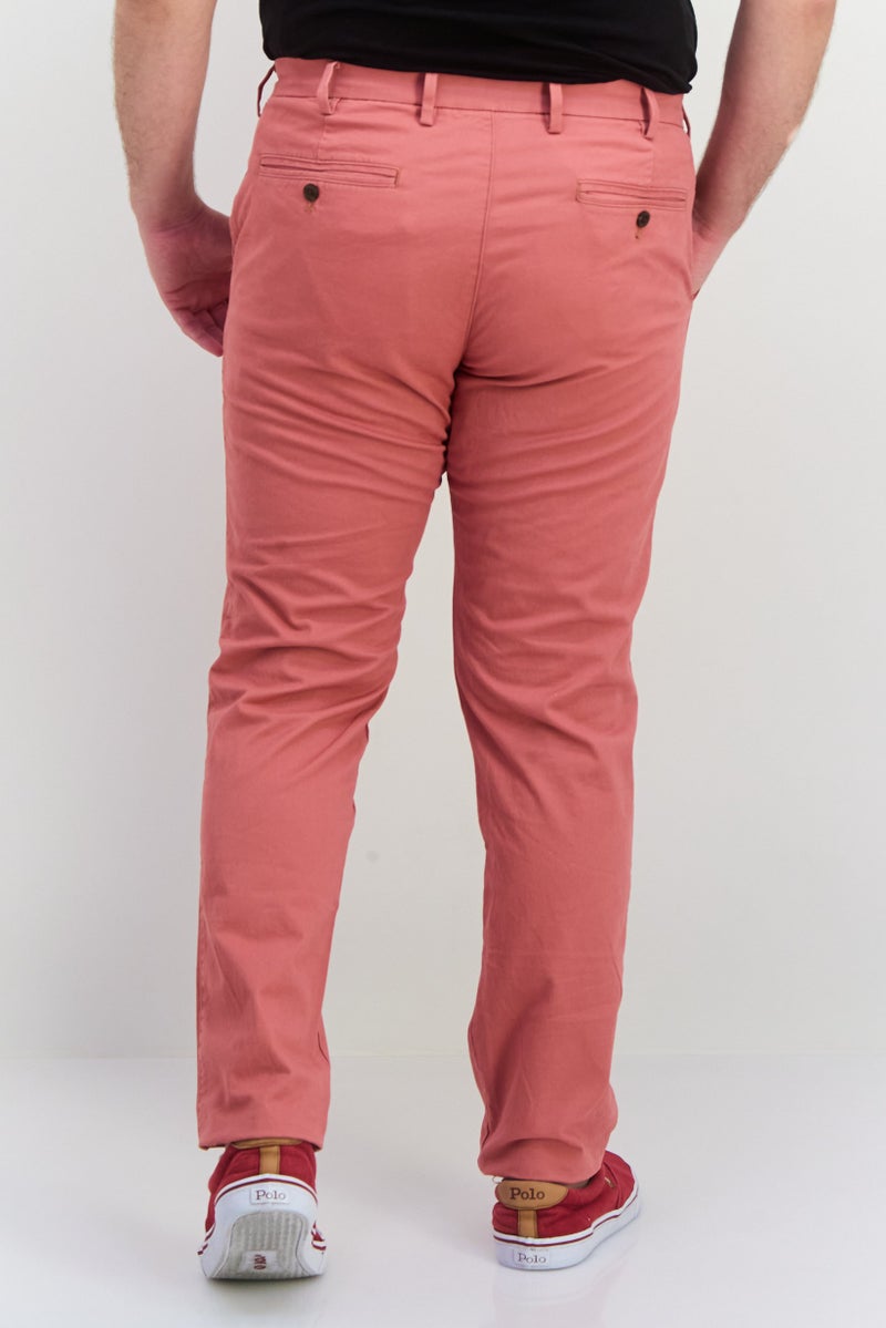 GAP Men Slim Fit Plain Chino Pants, Pale Red - Image 3