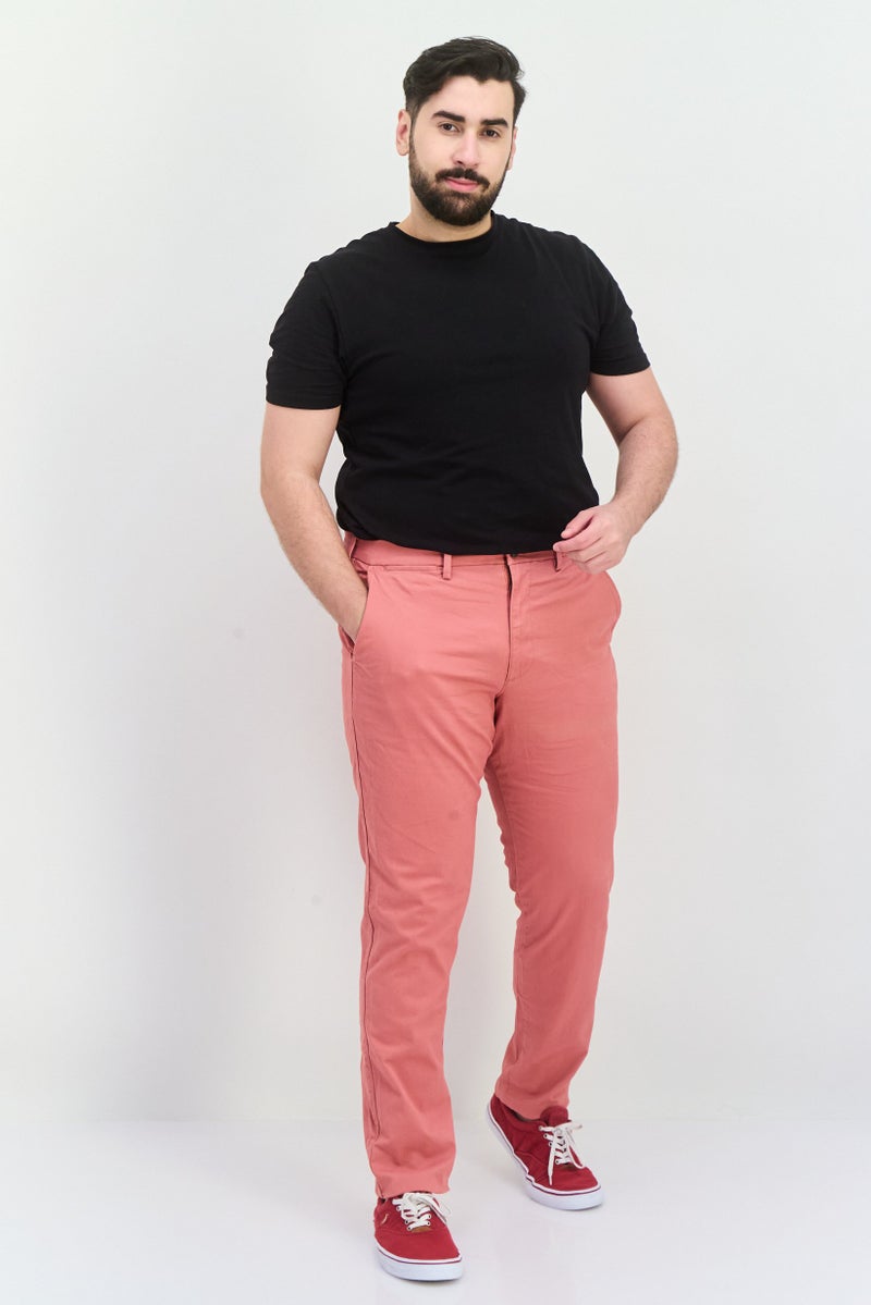 GAP Men Slim Fit Plain Chino Pants, Pale Red - Image 4