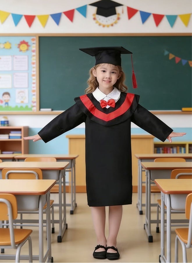 Halamodo Kids Graduation Gown Set, Children's Graduation Robe with Cap & Bow Tie, Kindergarten/Elementary School Graduation Outfit, Bachelor/Master Style Graduation Costume for 6-9 Years Old Kids - Image 5