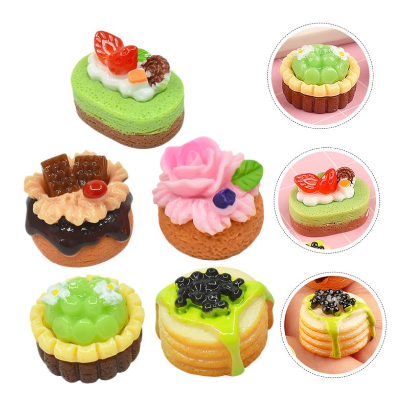 15 Pcs Miniature Realistic Faux Cake Models For Home Decor DIY Shop Display - Image 4