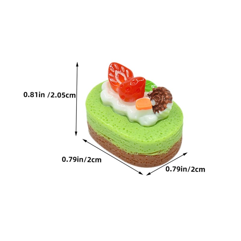 15 Pcs Miniature Realistic Faux Cake Models For Home Decor DIY Shop Display - Image 3