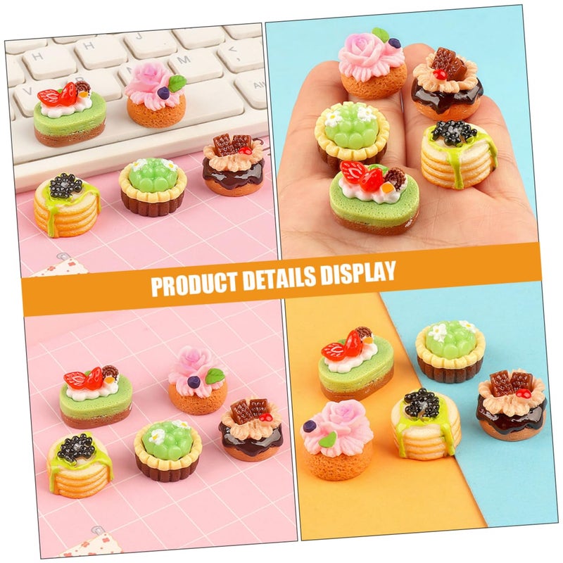 15 Pcs Miniature Realistic Faux Cake Models For Home Decor DIY Shop Display - Image 5
