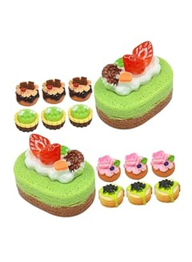 15 Pcs Miniature Realistic Faux Cake Models For Home Decor DIY Shop Display - Image 1