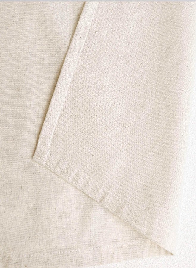Oindec 2 Pack Cotton Linen Kitchen Valance Curtains with Shimmering Gold Embroidered Strip Modern Elegant 16 inches Neutral Farmhouse Short Valance for Windows Treatment - Image 5