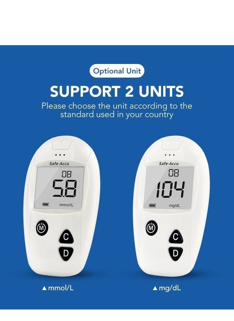 SINOCARE - Blood Glucose Monitoring System With 50 Test Strips And Lancets - Image 1